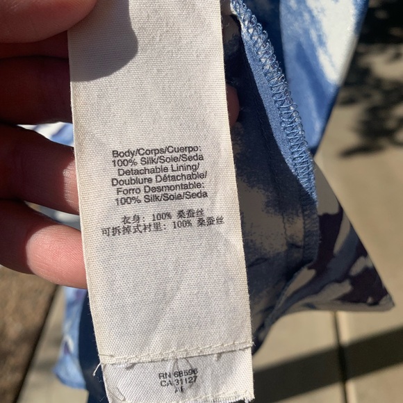 Pure DKNY sleeveless top/tunic with detachable lining 100% silk size S - Picture 5 of 13